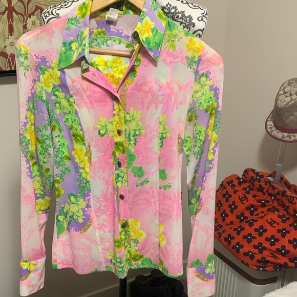 VERSACE - AUTHENTIC Multicolor Floral Shirt - Picture 2 of 8